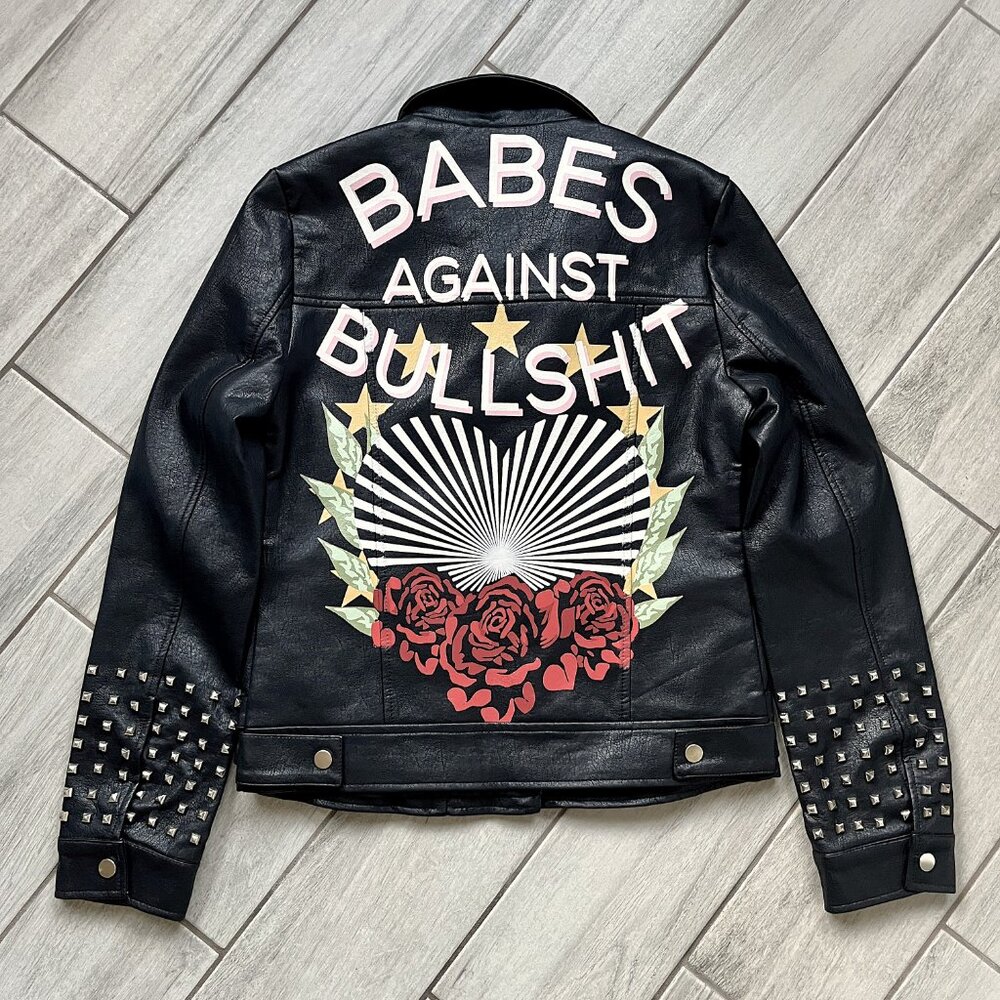 Nasty Gal X Jaydee Blanca Faux Leather Moto Jacket – NEW - Picture 3 of 14
